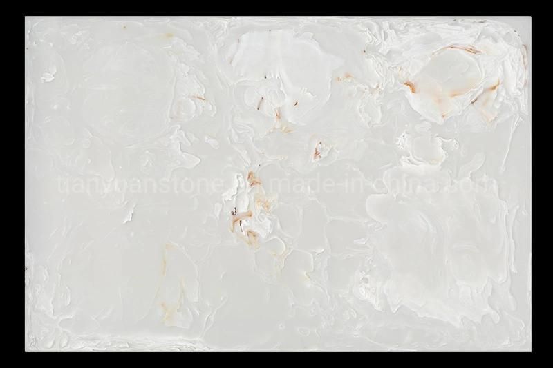 White Faux Onyx Sheet Artificial Onyx Stones for Hotel Big Wall Decoration