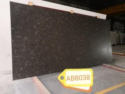 High Quality Artificial Marble Slab Brown Calacatta Quartz Stone for Table