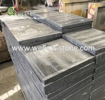 China Grey Granite Tile Grooved for Blind Stone Floor Tile for Sideway Walkway
