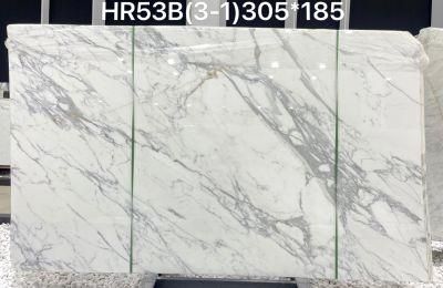 Polished Italian White Marble Calacatta Stone Slabs