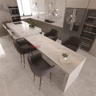 Wholesale Engineered Stone White Calacatta Quartz Stone for Kitchen Countertop
