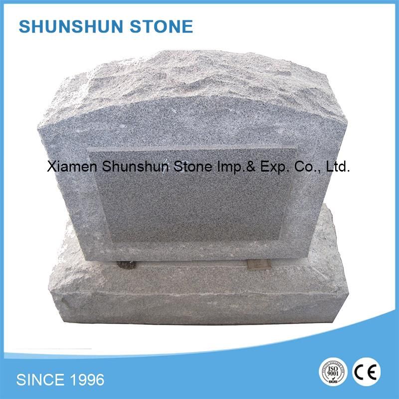 Hot Sale Shanxi Black Granite Serp Top Upright Monuments Headstone