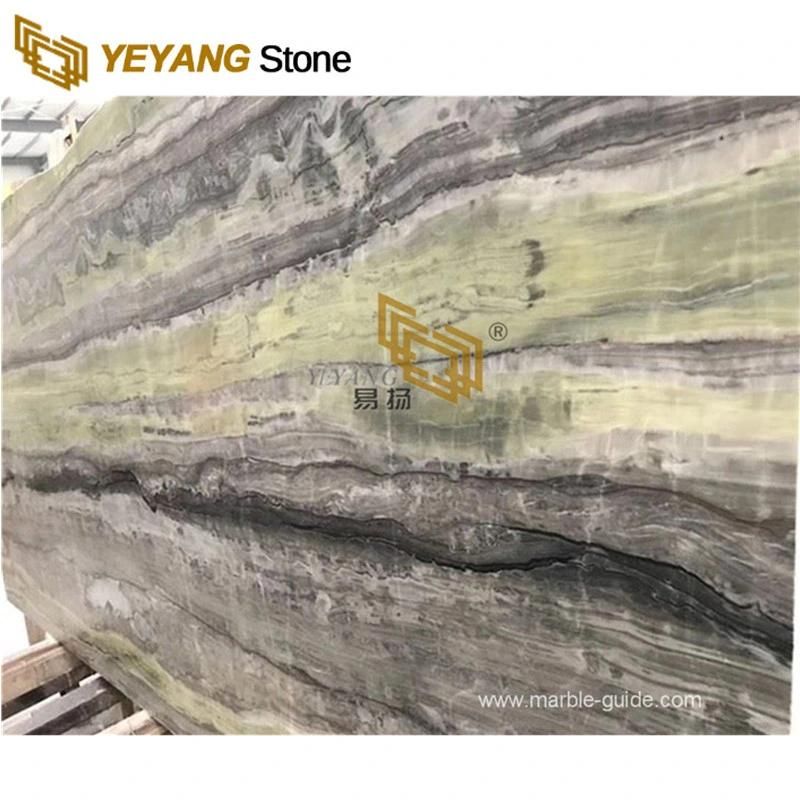 Natural Stone Green Jade Wood Marble for Kitchen Island/Countertop Home/Decoration/Background