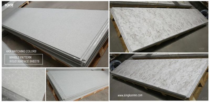 Kkr Wholesale 12mm White Corian Artificial Stone Price