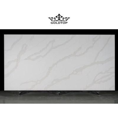 Factory Wholesale Artificial Stone Polished/Honed Surface Kitchen/Bathroom Countertop Calacatta Paris Quartz for Home
