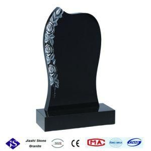 Polished Absolute Black Granite Headstone Gravestone for Cemetery