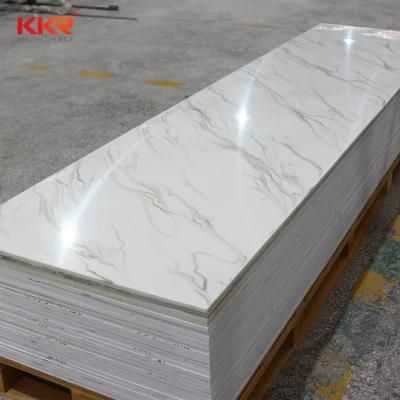 12mm Solid Surface Sheet Texture Marble Looking Resin Stone for Wall Panel