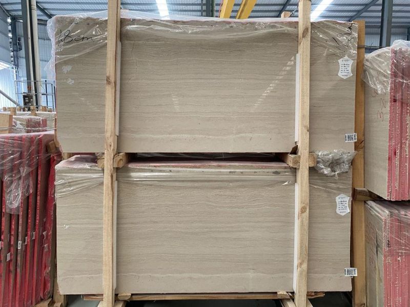 Wooden Texture Natural Beige Marble Italy Serpenggiante