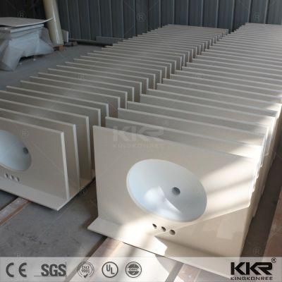 Building Material Solid Surface Stone Customized Bathroom Vanity Top
