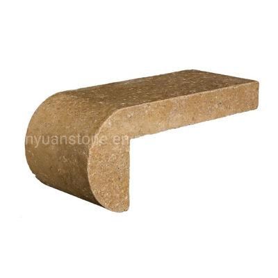 Outdor Nonslip Paving Tiles Travertine Marble Bullnose/Remodeling Pool Coping Stone