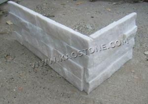 Silver Grey Quartz Marble Ledge Stone Panel Natural Split Face Wall Tiles