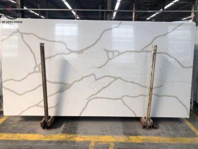 Beautiful Artificial Calacatta Quartz Stone Slab with High Quality