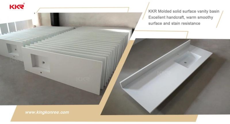 Custom Cutting Size Solid Surface Bathroom Sink Counter Top Basin Bathroom Vanity Top