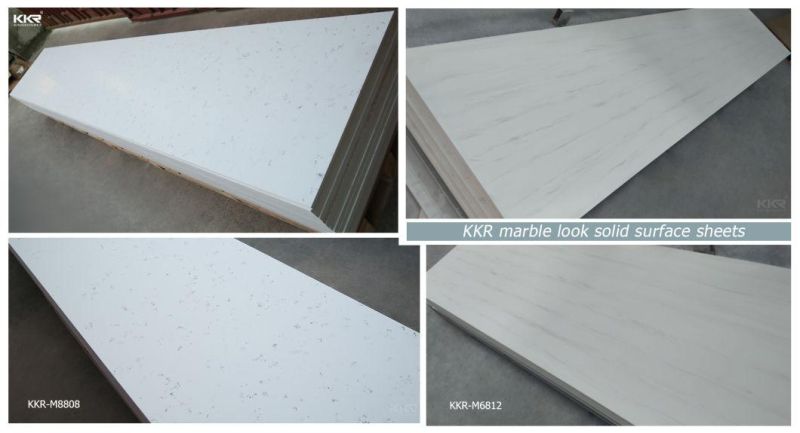 Texture Marble Look Acrylic Solid Surface DuPont Corian Marble Kitchen Countertop Wall Tile Artificial Stone