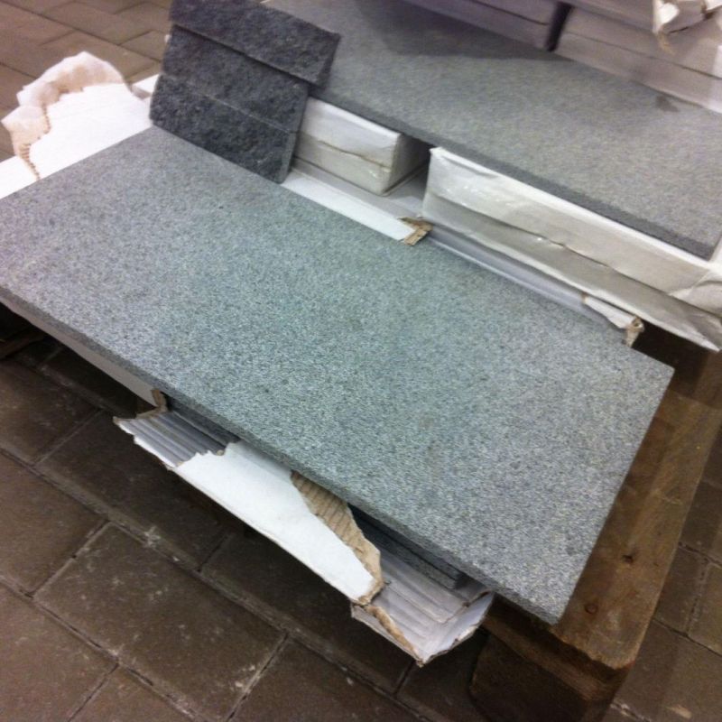 China Padding Dark G654 Granite Stone Outdoor Swimming Pool Nosing Tiles for Sale