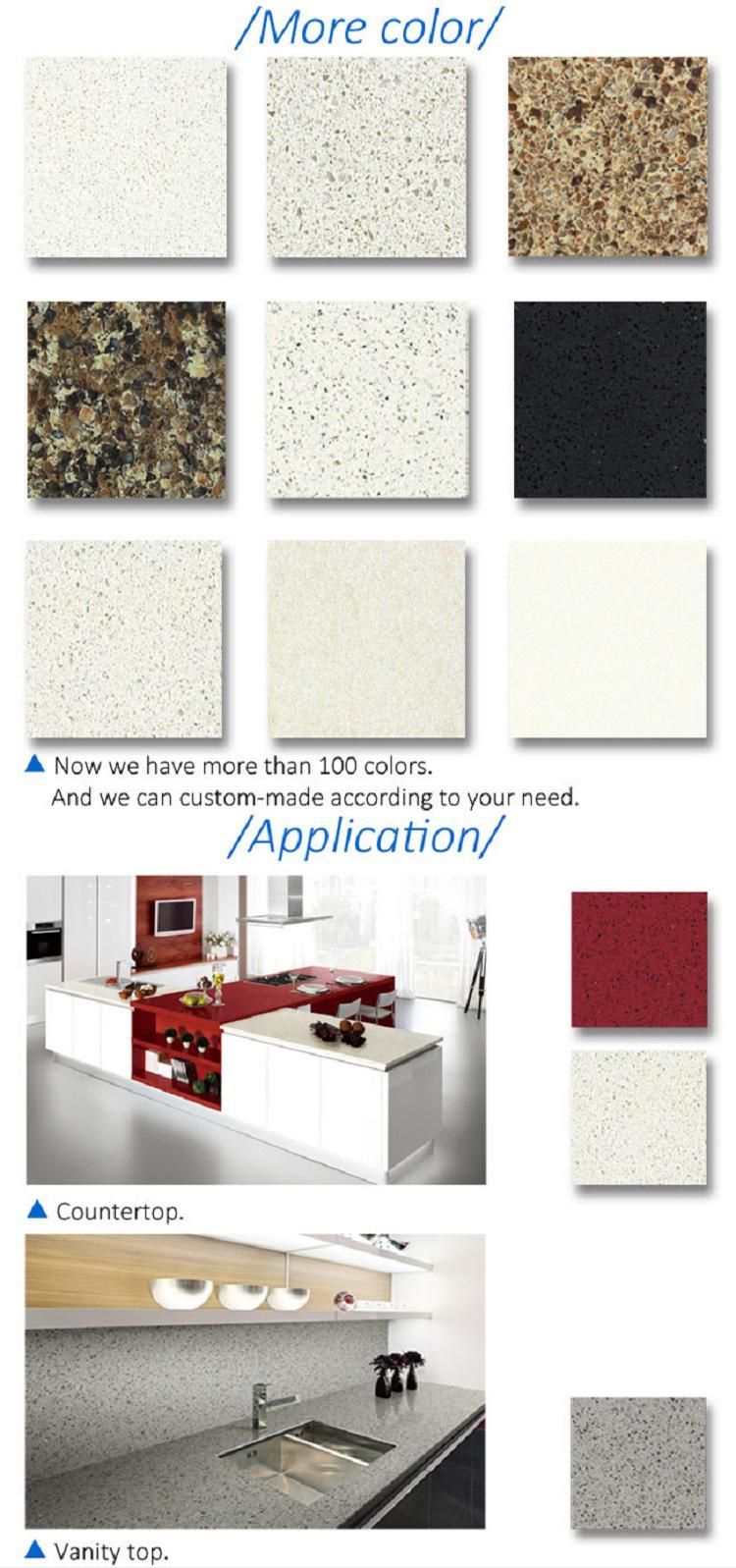 Counter-Top for Kitchen and Bathroom Made of Quartz Stone (QG101)