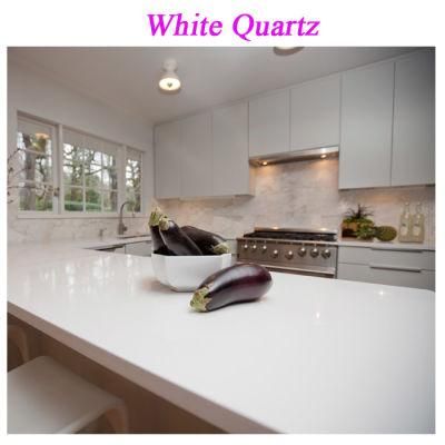 Artificial Pure White Quartz Stone Countertop for Kitchen