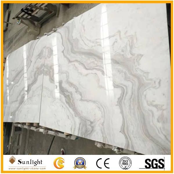 Customize Natural Volakas White Marble Floor Tiles for Kitchen/Bathroom Flooring