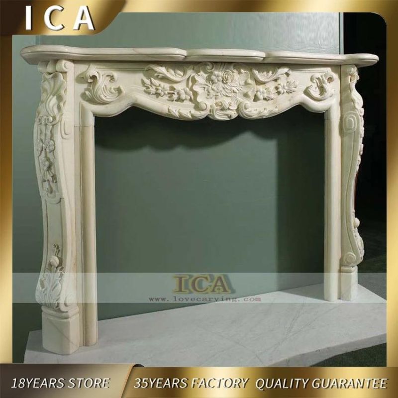Decorative Indoor Natural Marble Fireplace Classical Fireplace