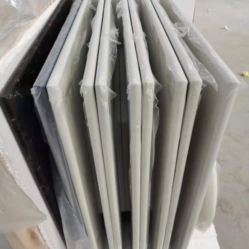 Factory Supply Quartz Stone Table Kitchen Tops White Quartz with Grey Veins
