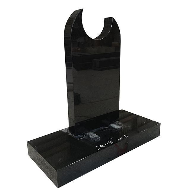 Upright High Polishing Indian Black Memorial Stone for Tomb