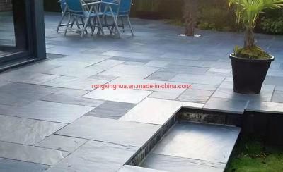Cheap Price Honed Garden Paving Stone Black/Grey/Blue Limestone/Bluestone for Flooring Tiles and Road Stone