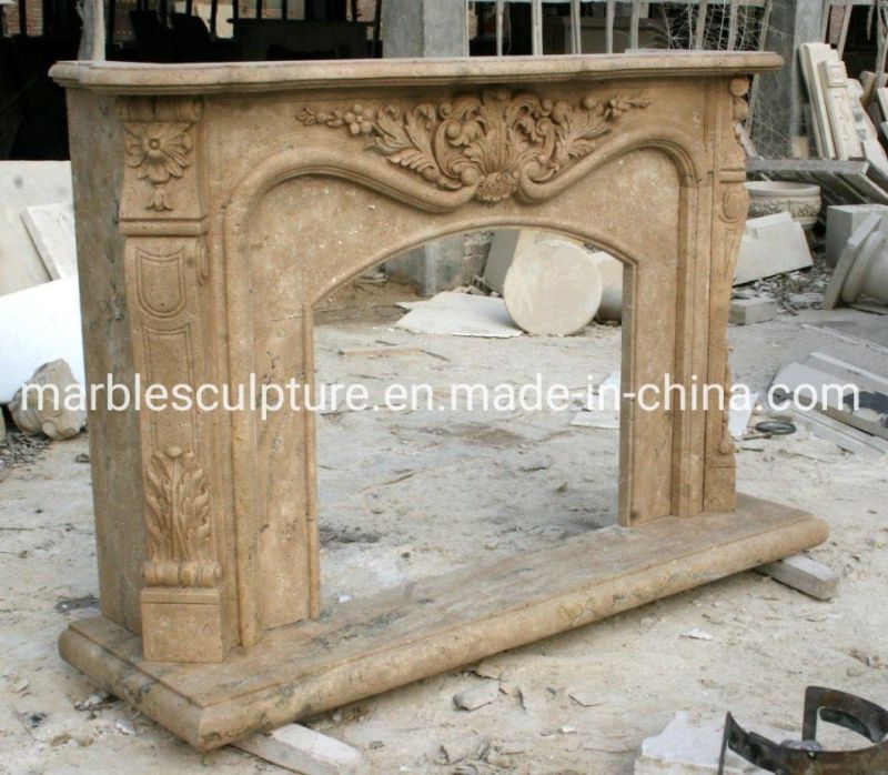 Classic Home Decoration Antique Stone Marble Fireplace (SYMF-178)