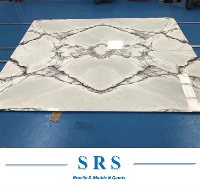 Natural Stone Milas Lilac Polished White Marble Slab/Tile/Top