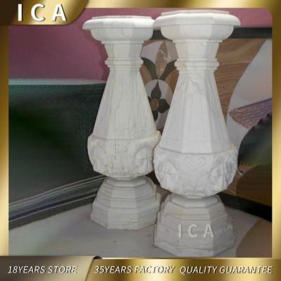 Hot Sale Hand Carved Best Workmanship Small Decorative Marble Pillar