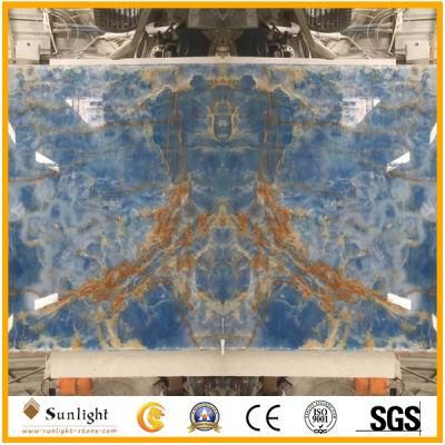 Natural Polished Blue Onyx for Floor Tile, Wall Background, Table Countertops
