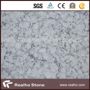 Wholesale Artificial Stone Polished Grey Vein Snow White Quartz for Project