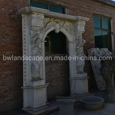 China Manufacture White Elagent Luxcury Stone Marble Door Frame Mdfc-01