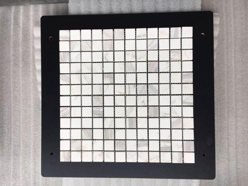 Natural Basketwave White Marble Carrara Mosaic for Wall/ Floor Decoration