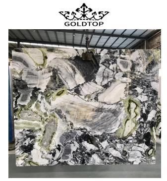 So Popular Romantic Cold Emerald Natural Marble for Kitchen Top Decoration