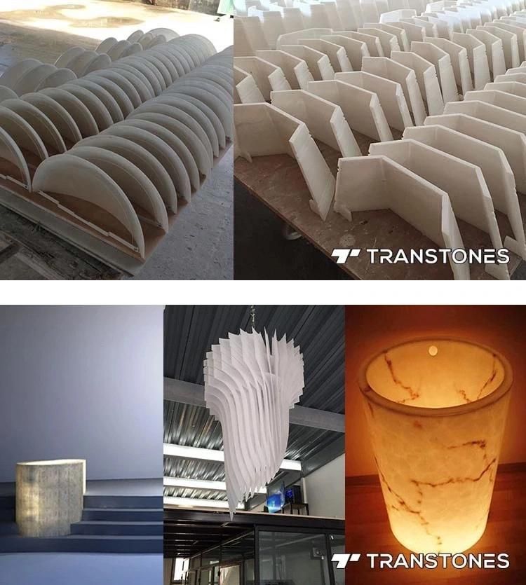 2022 New Design Backlit Translucent Artificial Half Cylinder