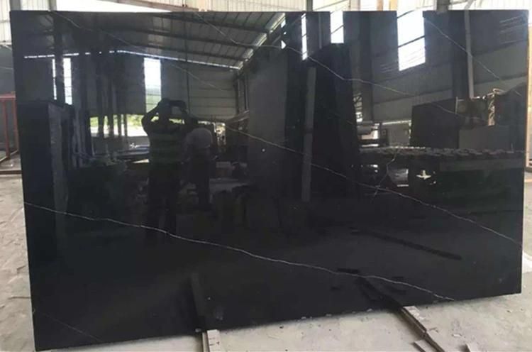 Cheapest Black Nero Marquina Marble Tiles for Villa, Hotel Projects