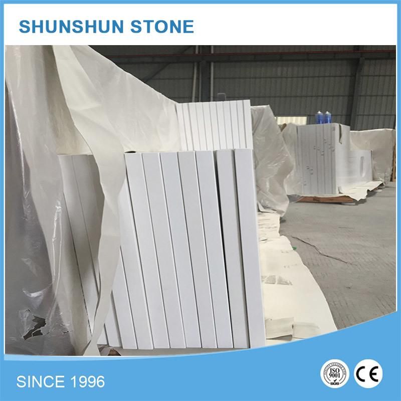 Cheap White Artificial Calacatta Stone Quartz Countertop for Kitchen