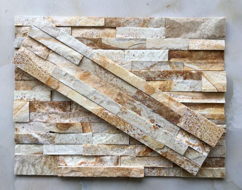 Beige Slate Natural Stone Exterior Wall Cladding Panel