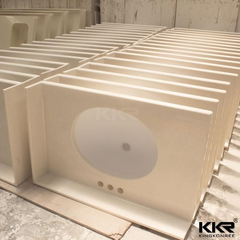 Artificial Stone Customized Solid Surface Vanity Tops for Bathroom