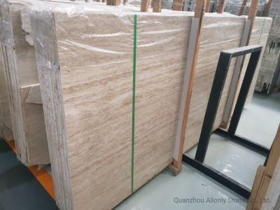 Natural Stone Slabs Beige Travertine Marble Tile