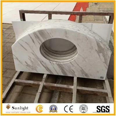 High Polished Greece Volakas White Marble Vanity Top