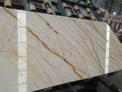 Natural Beige Stone Sofitel Gold Marble Slab for Floors and Wall Tiles