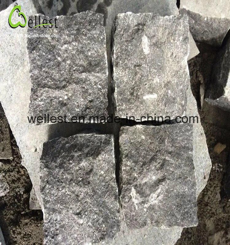Natural Black Granite Outdoor Driveway Paving Stone Paving Bricks