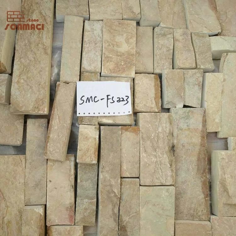 Natural Beige Quartzite Stone Slate Wall Tile