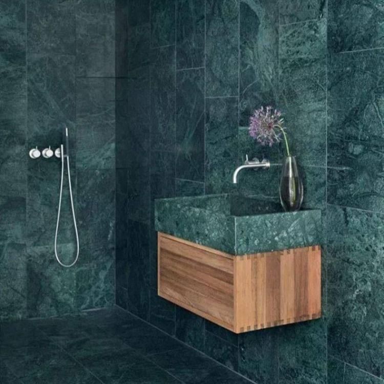India Green Polished Verde Alpi Slab Marble Stone for Wall and Floor