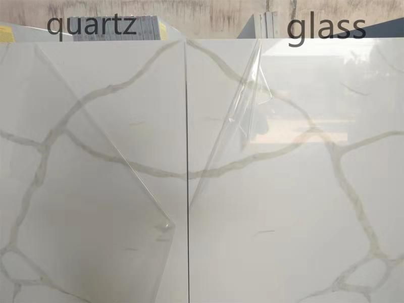 New Innovate Product Quartz Look Glass Slab for Countertop, Table Top