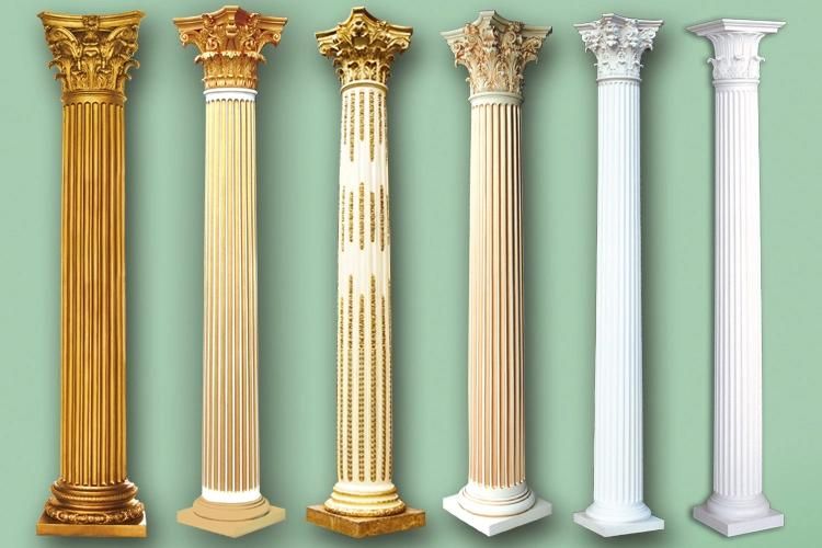 European Style Fiberglass Roman Column for Interior Decor