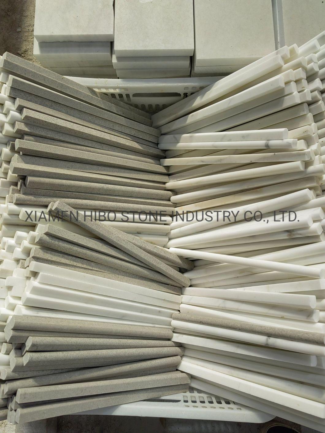 Italian Luxury Calacatta Gold Round Pencil Marble Trim Molding