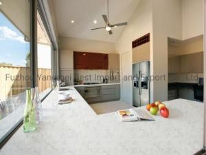 Red Black White Quartz Solid Surface Quartz Stone Countertop for Kitchen