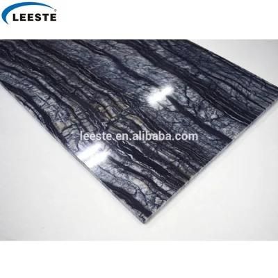 Cheap Polished Black Serpeggiante Ancient Wood Grain Marble Slab